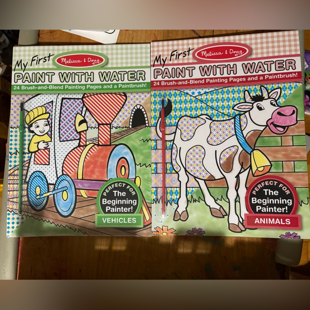 Melissa & Doug my first paint with water Learning Toys Animals & Vehicles nwt